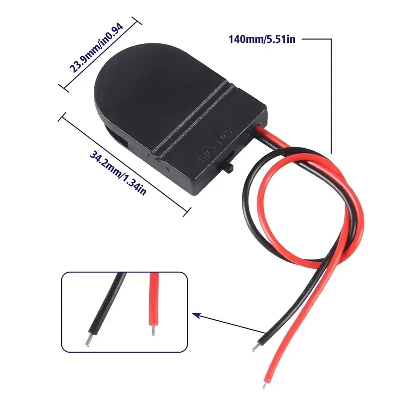 10PCS CR2032 Button Coin Cell Battery Socket Holder Case Cover With ON-OFF Switch 3V battery Storage Box