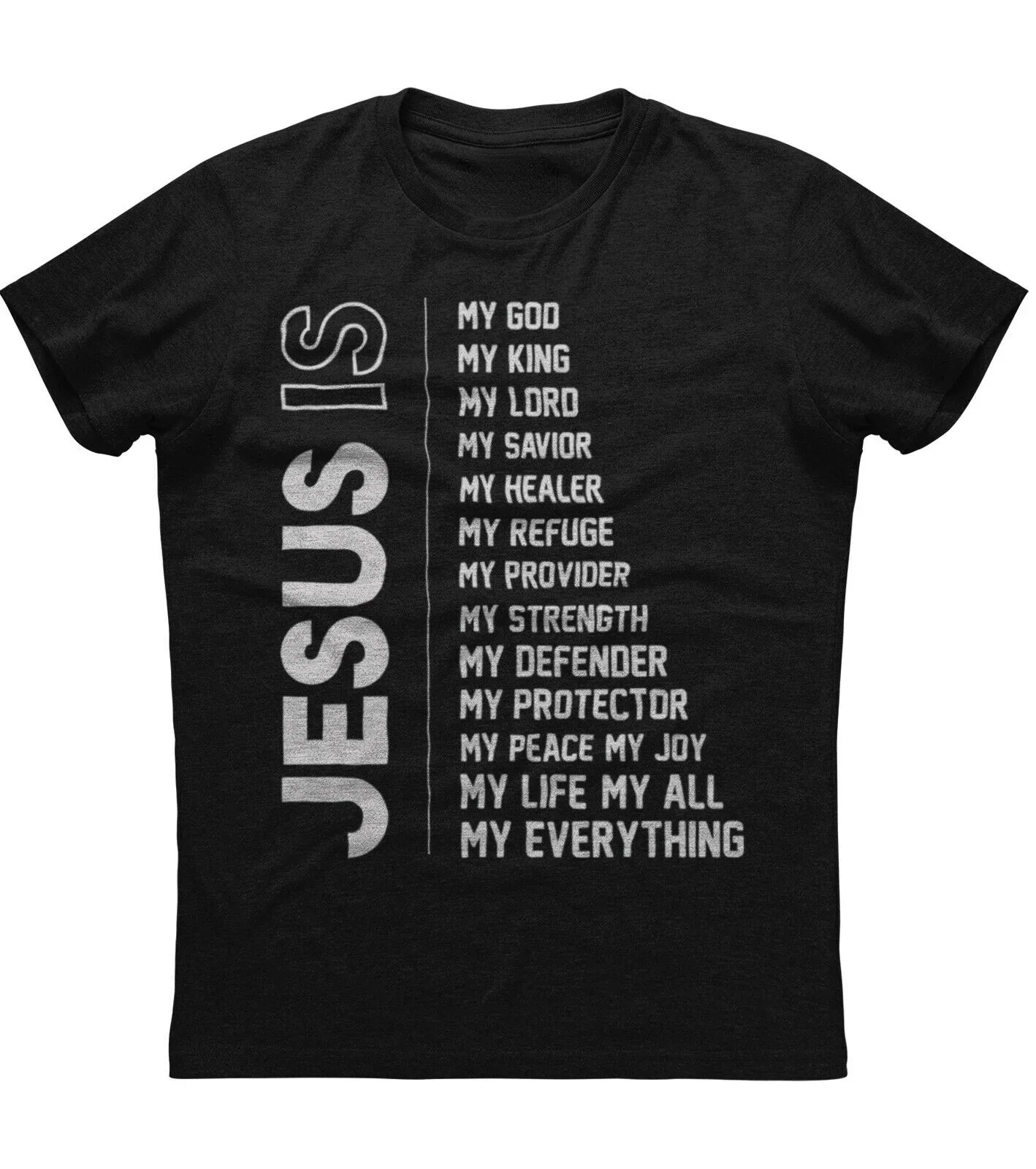 

100% Cotton O-Neck Summer Short Sleeve Casual Mens T-shirt Size Jesus Is My God Christian Religious T-Shirt harajuku Crewneck