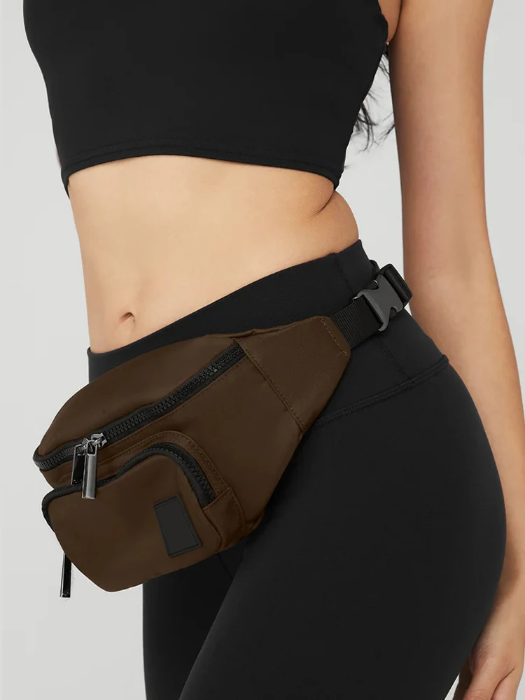 a？？yoga waist bag with full logo new simple and fashionable women's crossbody waist bag multifunctional mobile phone bag