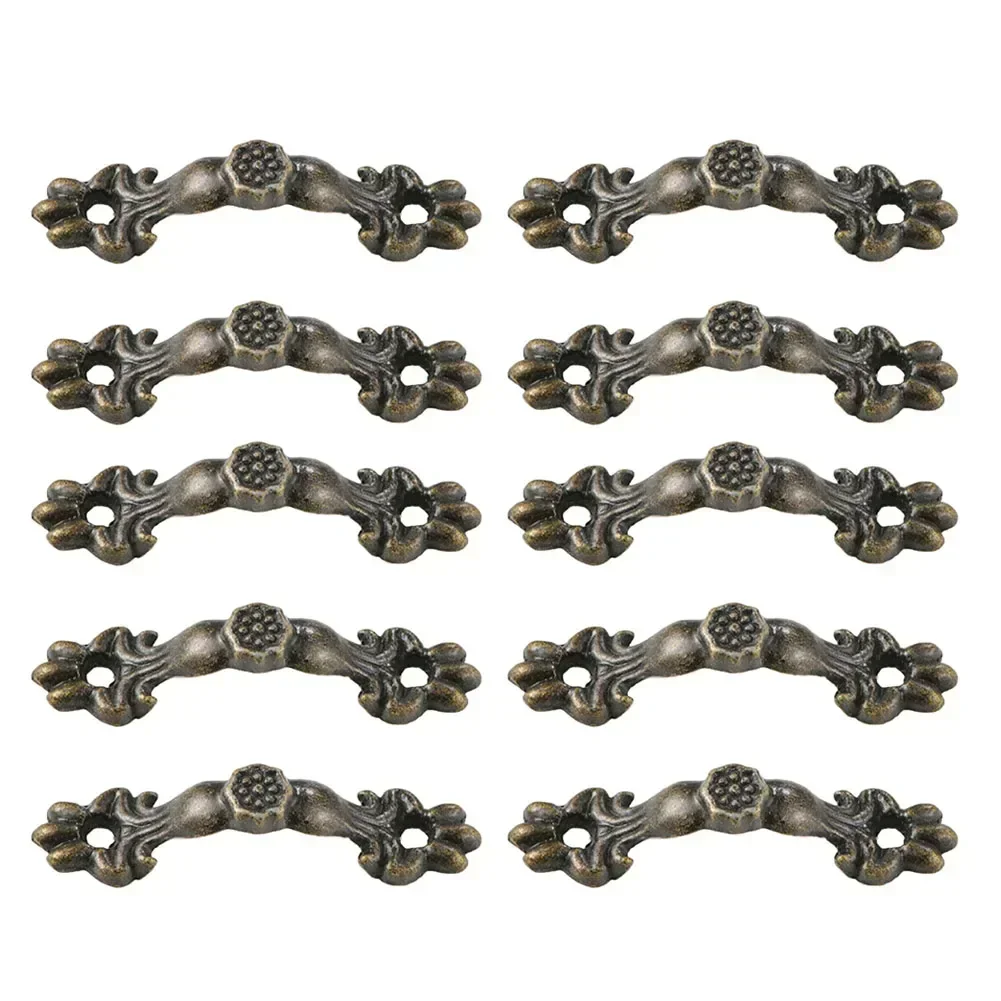 10 pcs Jewelry Boxes Handles Antique Bronze Wardrobes door Handles Zinc Alloy Drawer Handles for Decorative Jewelry Boxes