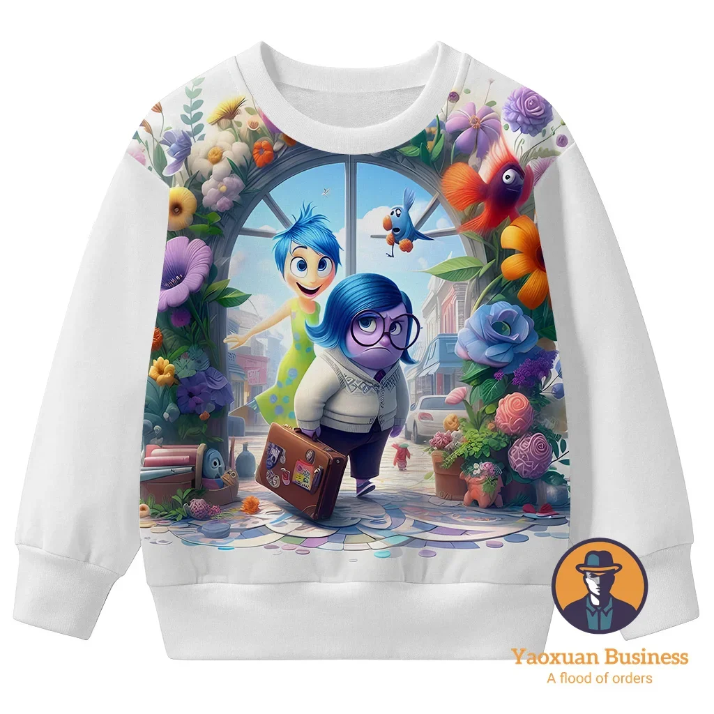 

Inside Out New 2025 3D Crew Neck Sweatshirt Kids Teens Boys Girls Cartoon Print Summer Trendy Best Selling Hot Fashion