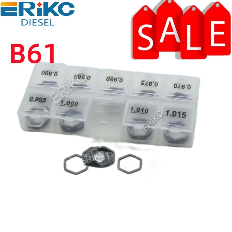 

ERIKC Piezo B61 Прокладки для прокладок форсунок Siemens Размер 0,970-1,015 Шайба регулировки клапана форсунки B60 Точность 0,005 мм Всего 50 шт.