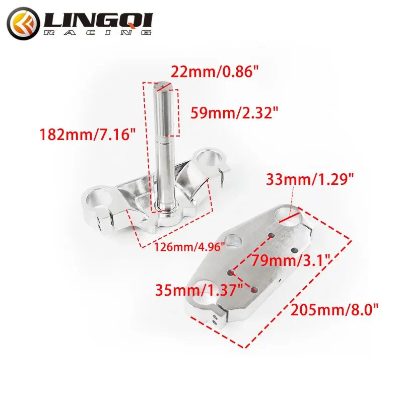 LESQUE Pit Dirt Bike Pressure Block Handlebar Clamp Riser Fixed Connector Plate For Motorcycle Scooter Off Road Kart Parts