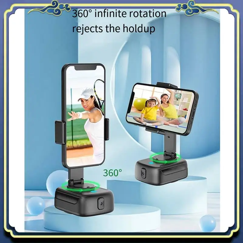 Portable 1 Piece Intelligent AI Face Recognition, Black ABS PTZ Live Broadcast, Self-Portrait, Panoramic Anti-Shake