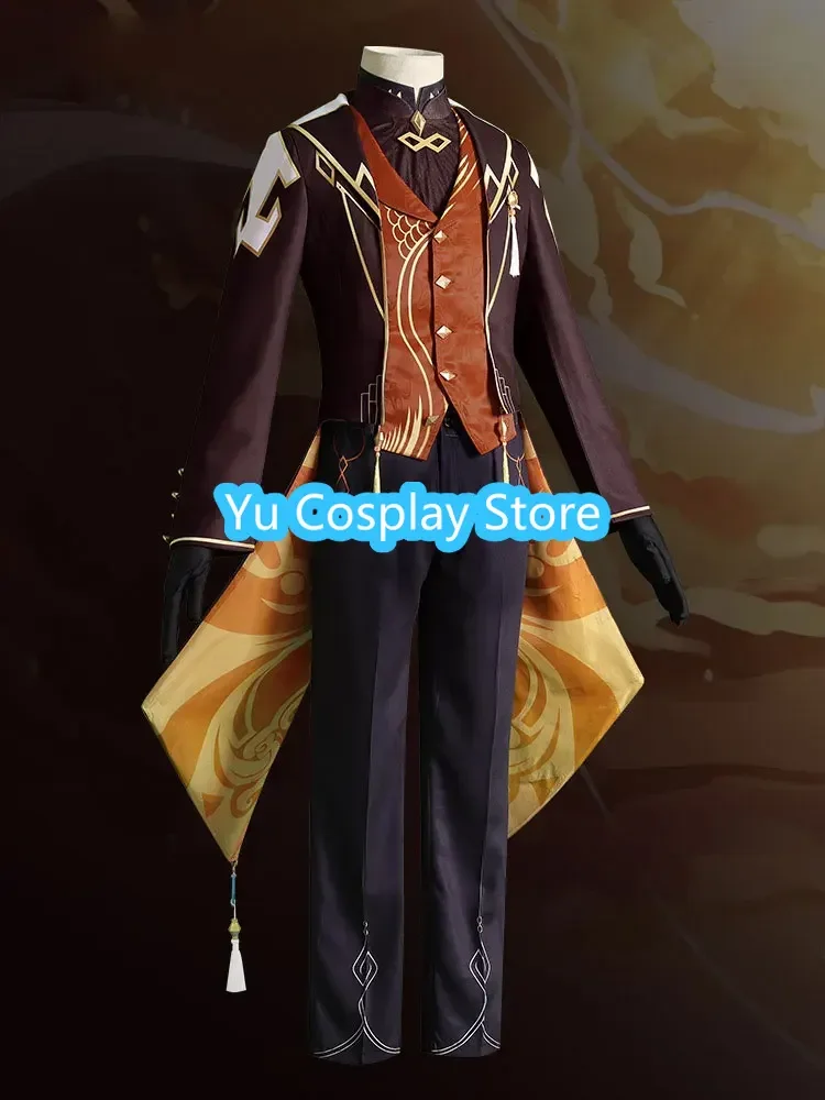 Game Genshin Impact Symphony Concert Zhongli Cosplay Costume Party Suit Anime Clothing Halloween Carnival Uniforms Custom Made