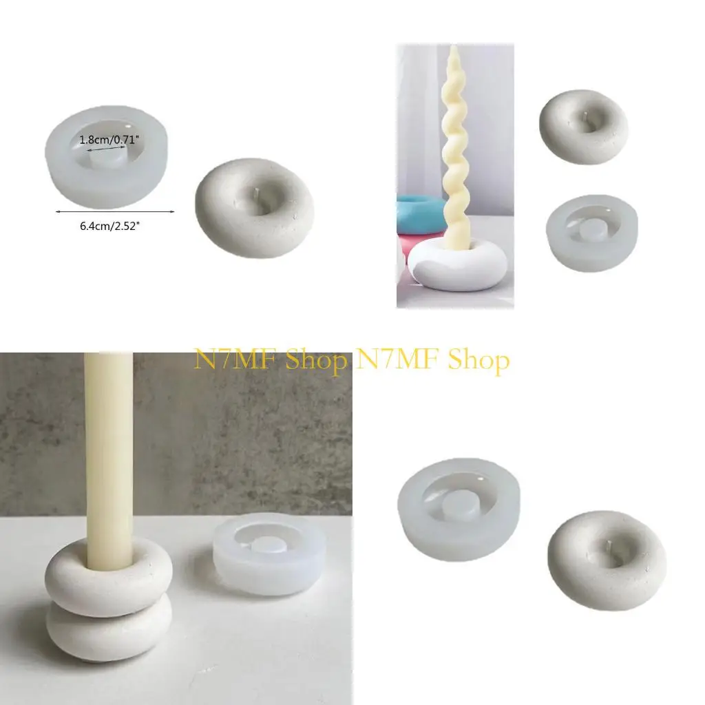 N7MF Donut Candlestick Mould Color حامل مركز