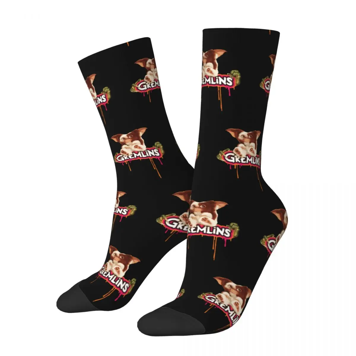 

Autumn Winter Crazy Design Women Men Gremlins Horror Gizmo 80s Mogwai Movie Socks Sweat Absorbing Skateboard Socks
