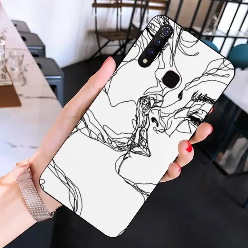 Line Drawing Abstract Art Love Phone Case for Huawei Mate 20 10 9 40 30 lite pro X Nova 2 3i 7se