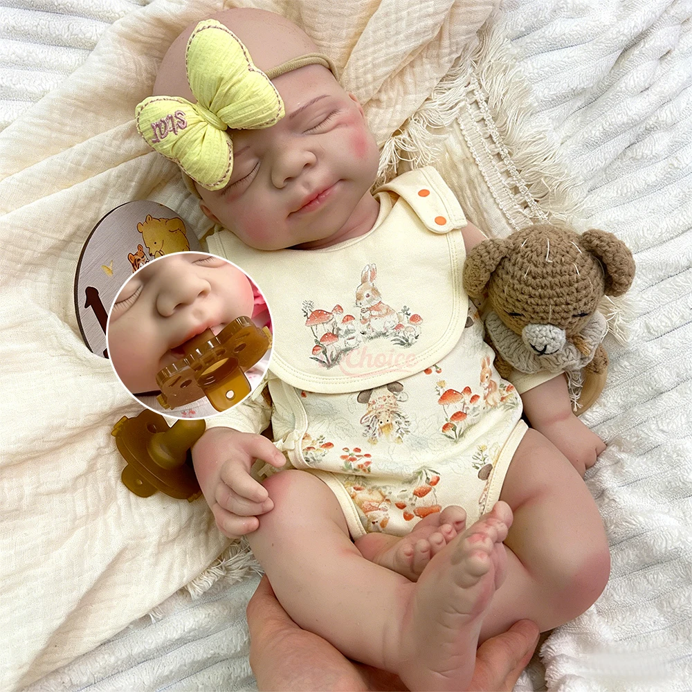 

50cm Full Soft Weighted Baby Girl/Boy Pascale Lifelike Silicone Reborn Doll Realistic Skin Veins Toy for Dementia Patients