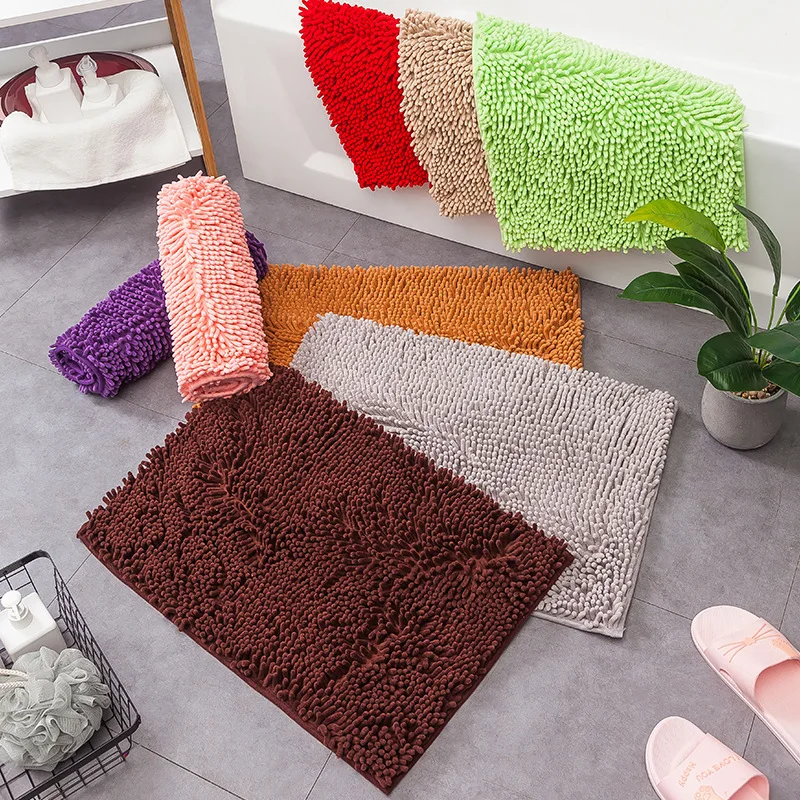 Chenille Floor Mat Entrance Bathroom Wear Resistant Non Slip Mat Entrance Water Absorbing Carpet Home Bedroom Kitchen Floor Mat