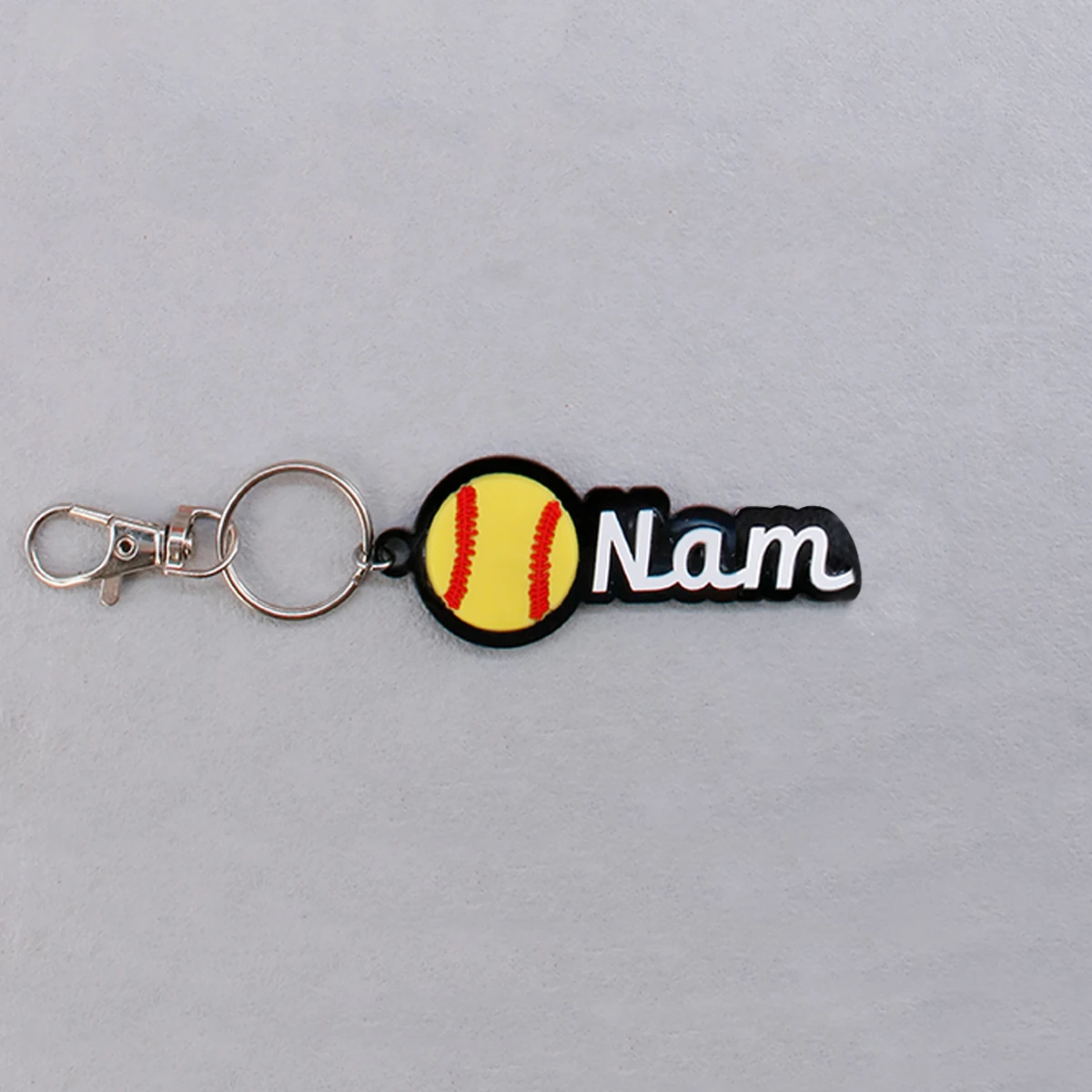 Aangepaste naam sleutelhanger met sportthema, gepersonaliseerde naam sleutelhanger, aangepaste sportbal sleutelhanger, aanpasbaar cadeau, tasbedel