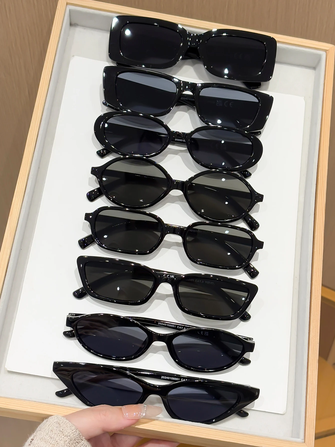 Ensemble de lunettes de soleil à monture géométrique, 8 pièces, à la mode, pour la conduite, tenues décontractées et quotidiennes