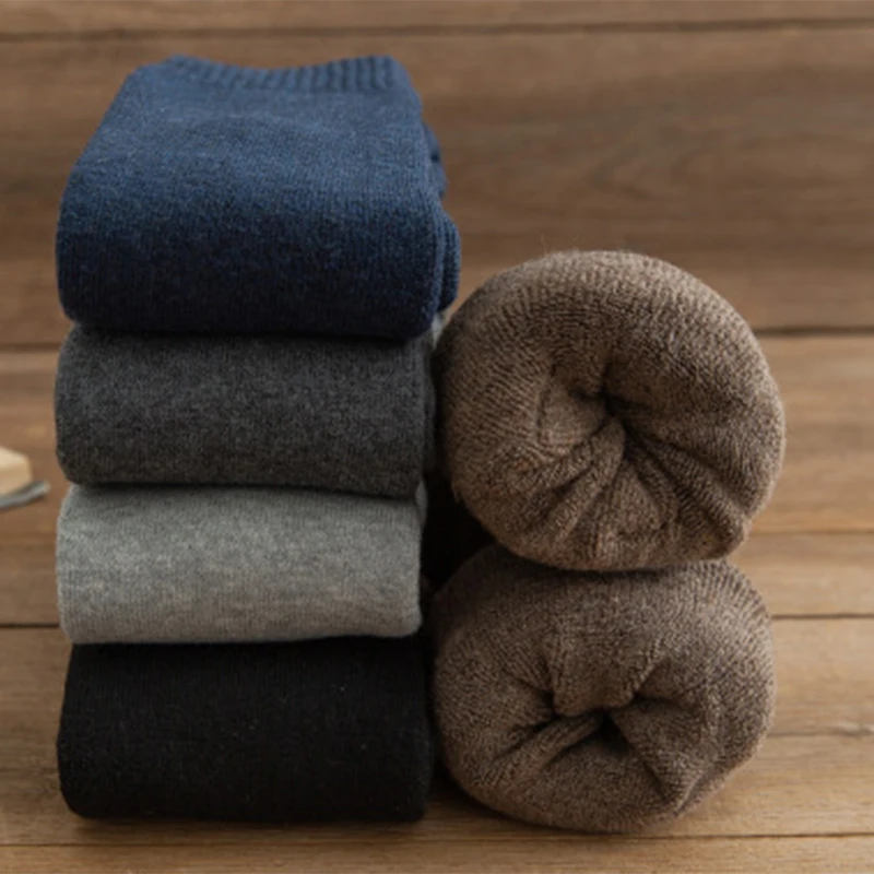 6 قطعة = 3 أزواج الرجال الشتاء جوارب ضغط الدافئة الساخن الركبة عالية طويلة الساق تيري الجوارب الدافئة رشاقته غطاء العجل الجوارب حجم 38-44 #5