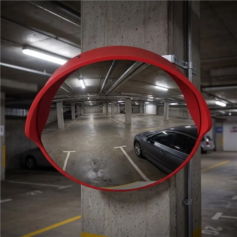 Standing Mounted Wide Angle Curved Surface Convex Traffic Mirror 30Cm Outdoor Security Blind Spot Mirror For Driveway-Boom