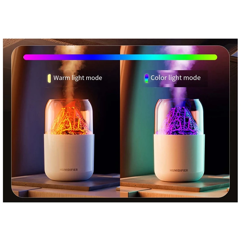 Luftbe feuchter kühle Flammen lampe Mini Silent Desktop Umgebungs lampe Luftbe feuchter Aroma therapie Maschine
