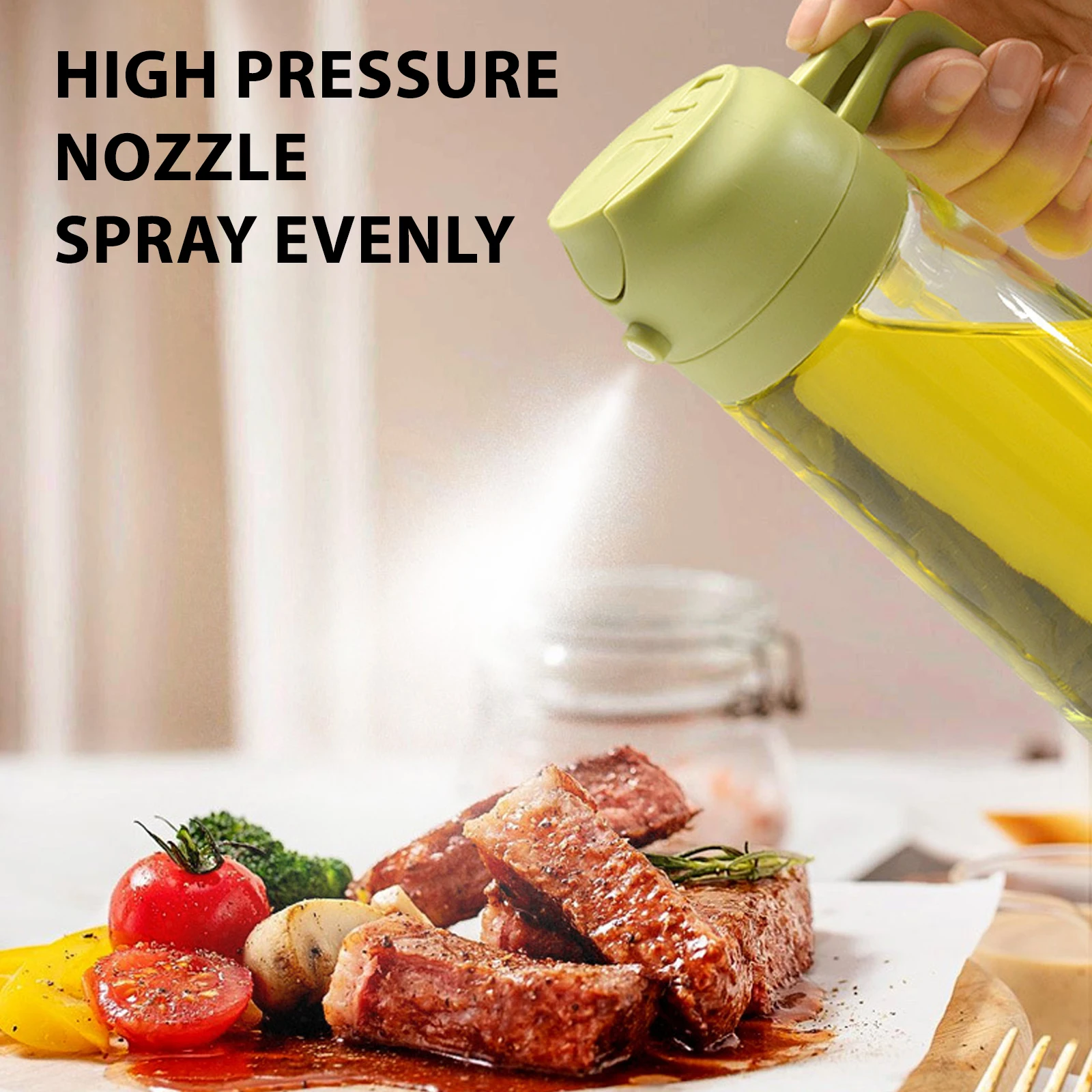 Kitchen Glass Baking Set - 2 في 1 بخاخ زيت زجاجي