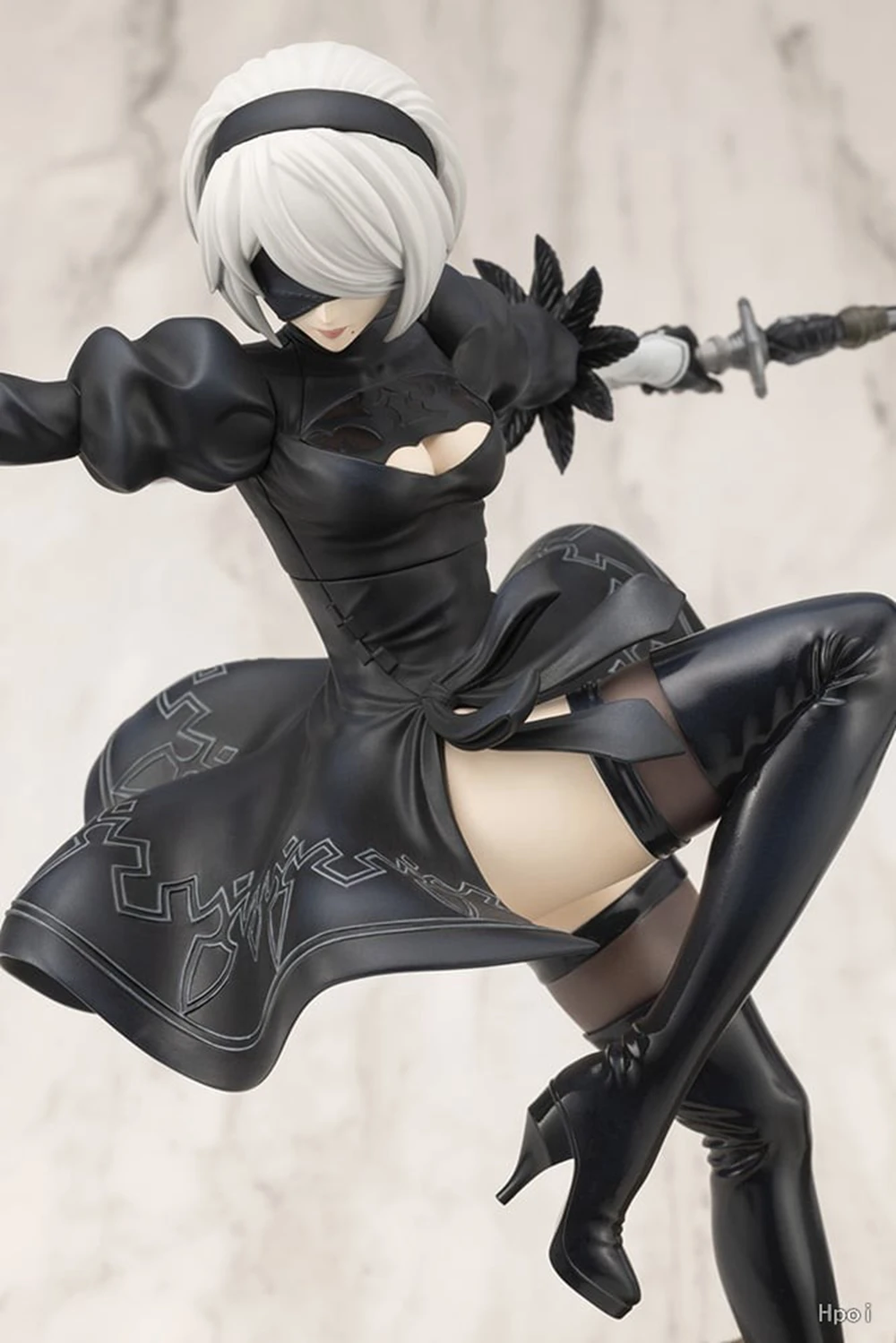 เกมอะนิเมะ 24CM NieR: Automata Ver1.1a Figure Pod 042 YoRHa No. 2 ประเภท B J 1/8 ฉากขาตั้งของเล่นตุ๊กตารูป PVC