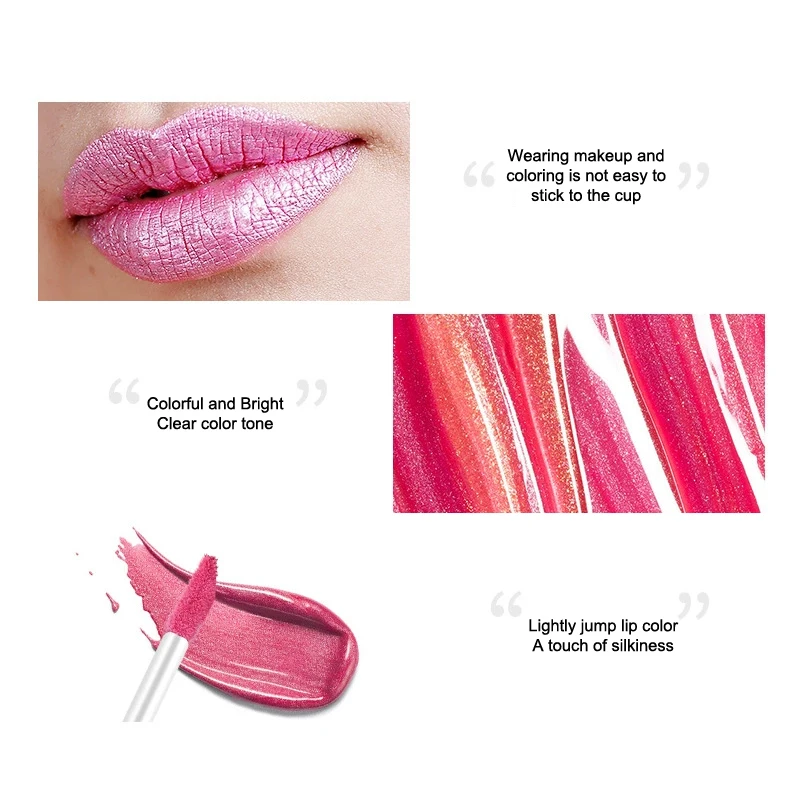 1Pc Waterproof Long-Lasting Liquid Lipstick Matte Lip Gloss in Red Pink Purple Nude - Cosmetic Lip Tint Stain Makeup