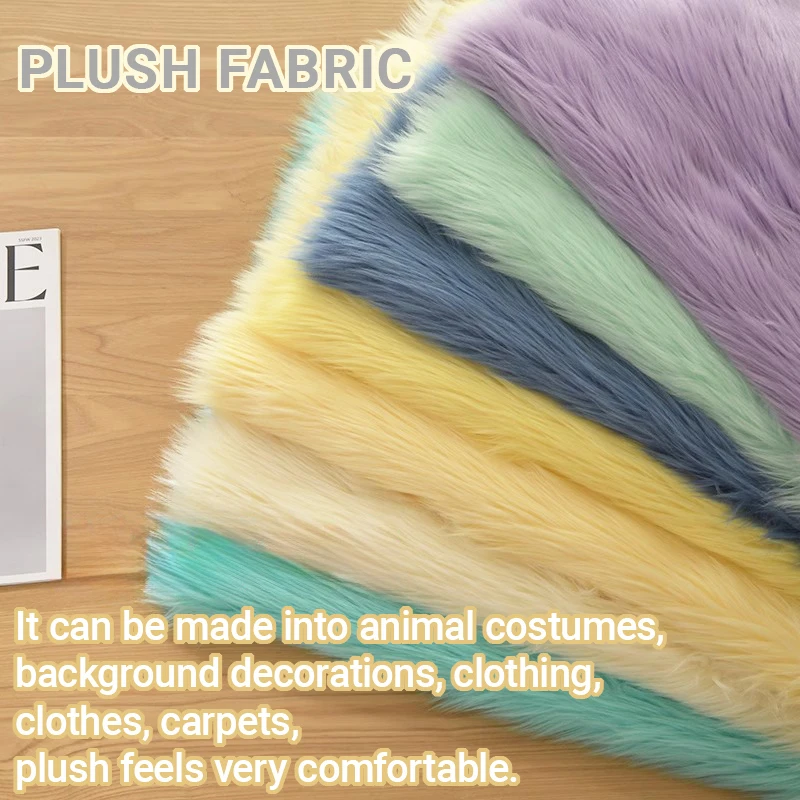 

2026 New 4cm Plush Fabric Soft And Smooth Fursuit Fur Fabric 100% Polyester DIY Clothing Doll Decorative Shaggy Fur Fabric