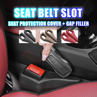 Upgraded Car Seat Belt Buckle Cover Full-Wrapped Anti Scratch Seatbelt Protector Universal Flexible Car Seat Gap Filler Strip