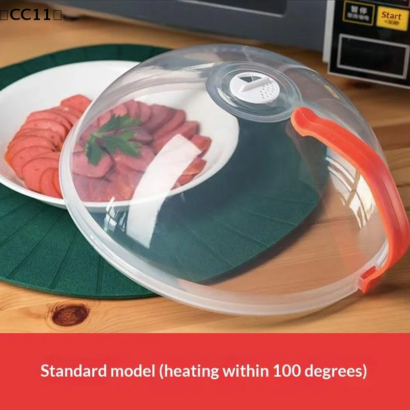 Mikrowellen-Spritzschutzdeckel, hochtemperaturbeständiger Mikrowellenschutzdeckel, transparenter Deckel zum Erhitzen von Lebensmitteln mit Dampfentlüftungsgriff〔CC11〕