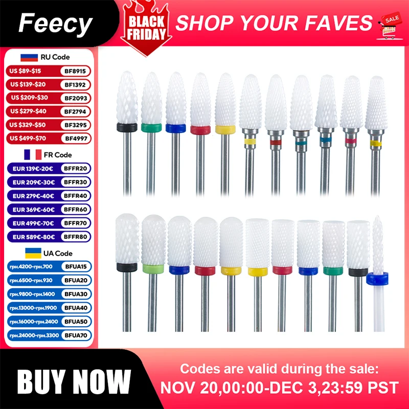 

Фреза для маникюра, керамическая мельница, набор маникюрных машин, резак для педикюра, электрические пилочки для ногтей, сверло для ногтей Feecy