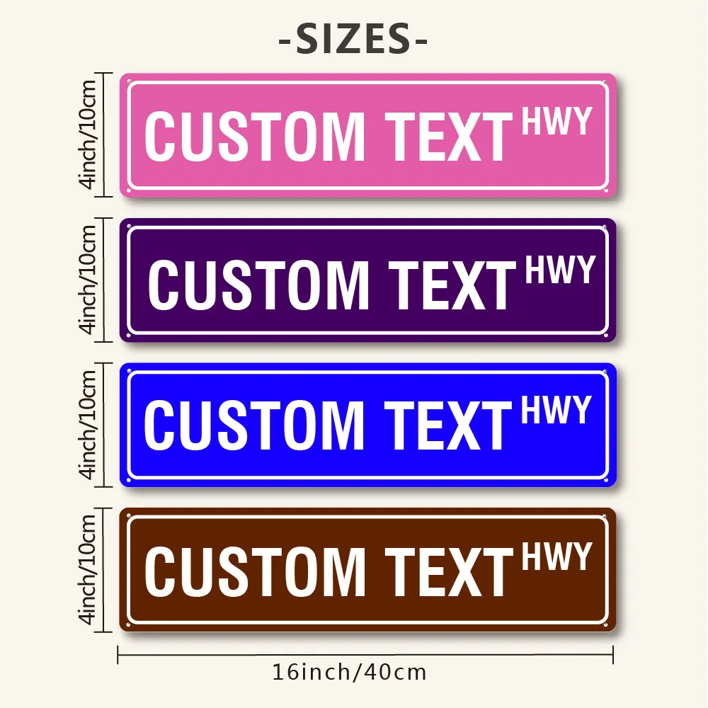 1pc Personalized Custom Highway Metal Street Sign Customized Novelty Street Sign for Indoor/Outdoor Use Easy to Install Street