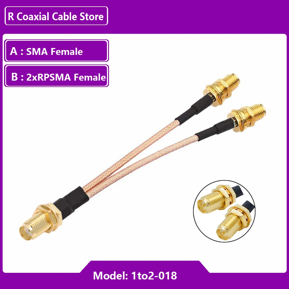 موصل SMA ذكر إلى 2x SMA أنثى ، تمديد الهوائي ، محوري الترددات اللاسلكية ، كابل RG316 ، مقسم ضفيرة ، 1إلى 2 Y نوع ، هواوي ، ZTE ، 3 ، 4 ، 5G مودم