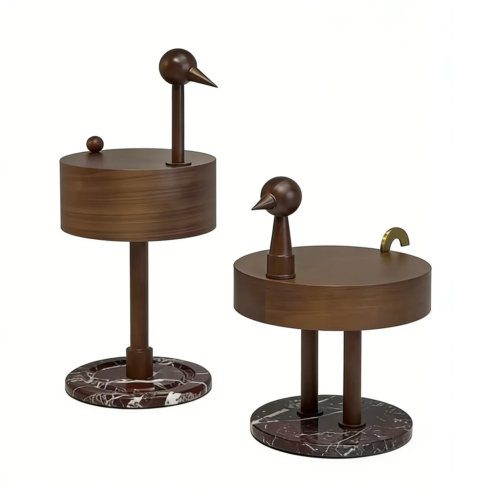 Living room walnut bedside table solid wood sofa corners