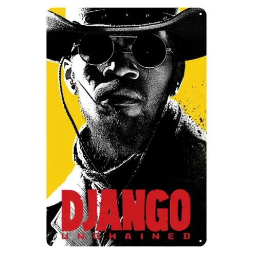 Django Unchained Movie Metal Poster Tin Sign 20x30cm