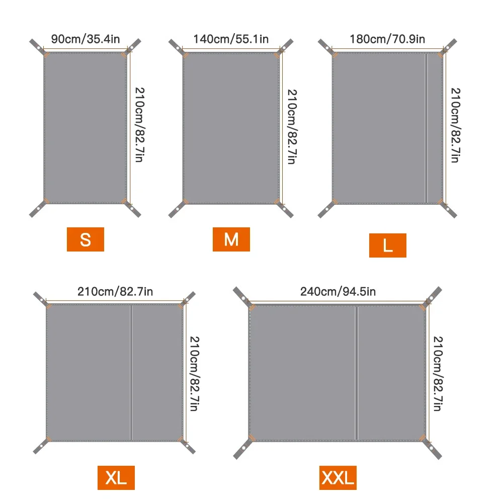 Camping Mat Waterproof Tarp Thicken Picnic Durable Beach Pad Multifunctional Tent Footprint Sun Canopy Ground Sheet for Hiking