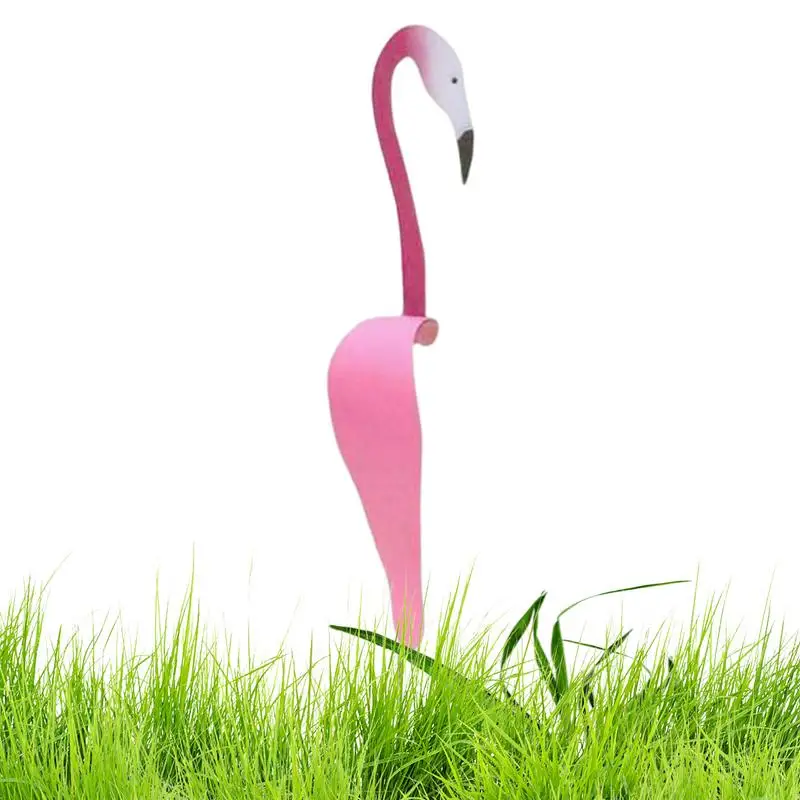 Yard Flamingos Irresistibly Charming Design 3D Garden Flamingo Decoration Colorful Swirl Birds Outdoor Yard Home Garden Decor