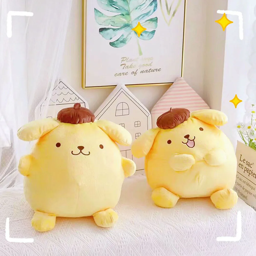 Sanrio Pompom Purin Cute Cartoon Toys Big Size Lovely Soft Animal Pillow Anime Room Decor Doll Kids Girl Birthday Christmas Gift