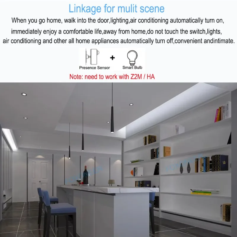 Tuya Zigbee كاشف الوجود البشري، كشف الإضاءة/المسافة، مستشعر حركة PIR الذكي يدعم Zigbee Home Assistant Google #6