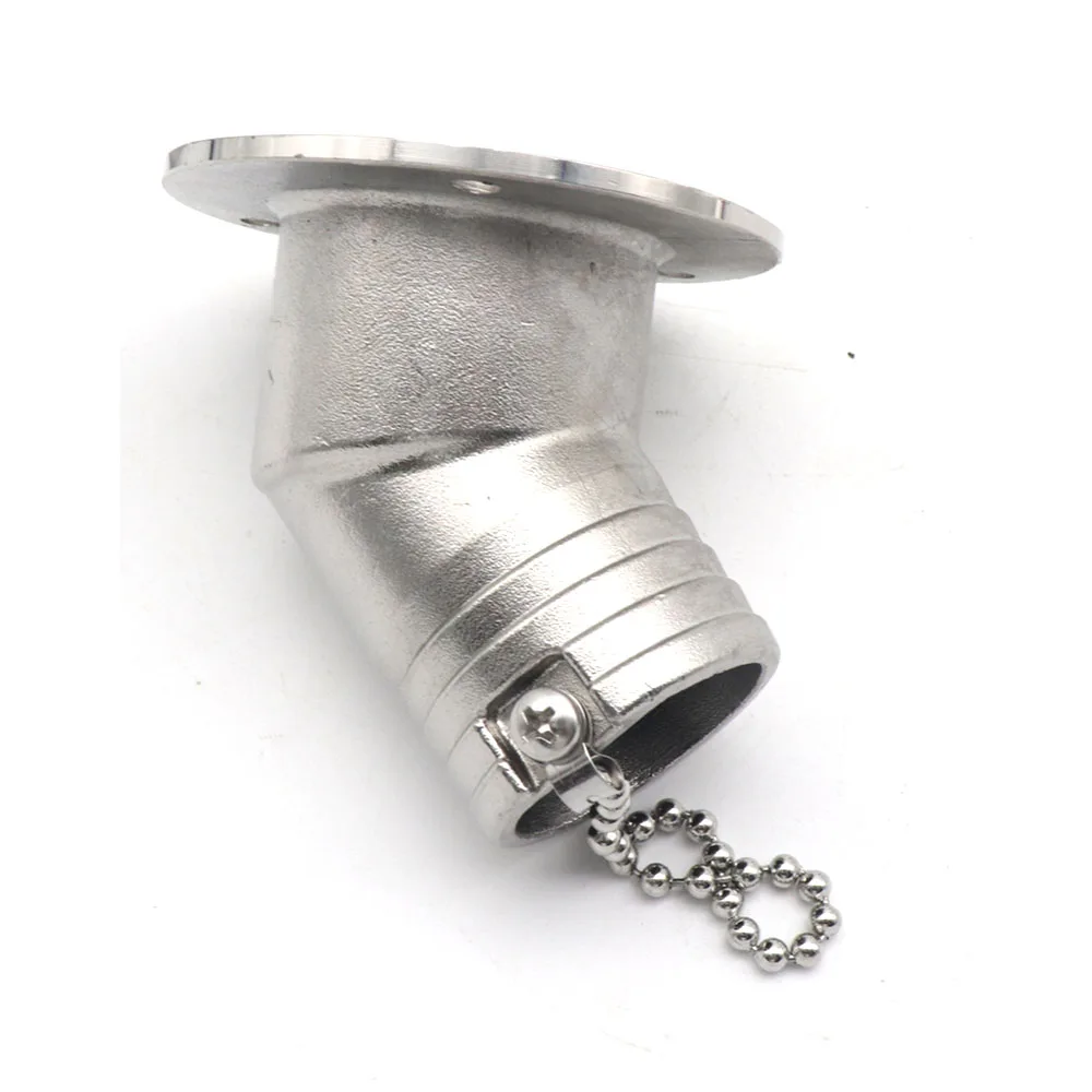 45 Degree 316 Stainless Steel Deck Filler Key Cap GAS DIESEL FUEL WASTE WATER 38mm 50mm Deck Filler Caps for Marine Boat