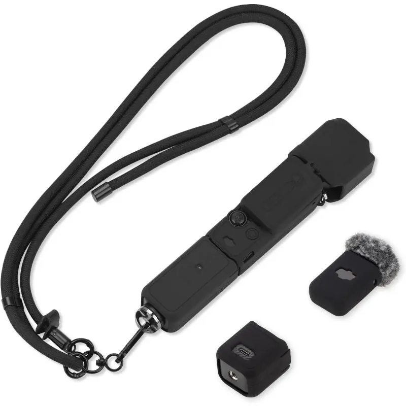 

Pocket 3 Silicone Cover & Lanyard, Protective Case Crossbody Strap