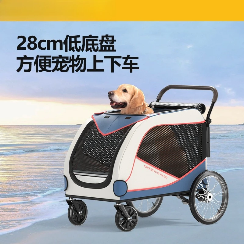 Large Capacity Pet Going Out Trolley Cart For Elderly Disabled Injured Dogs Cats   Mobility Pet Stroller