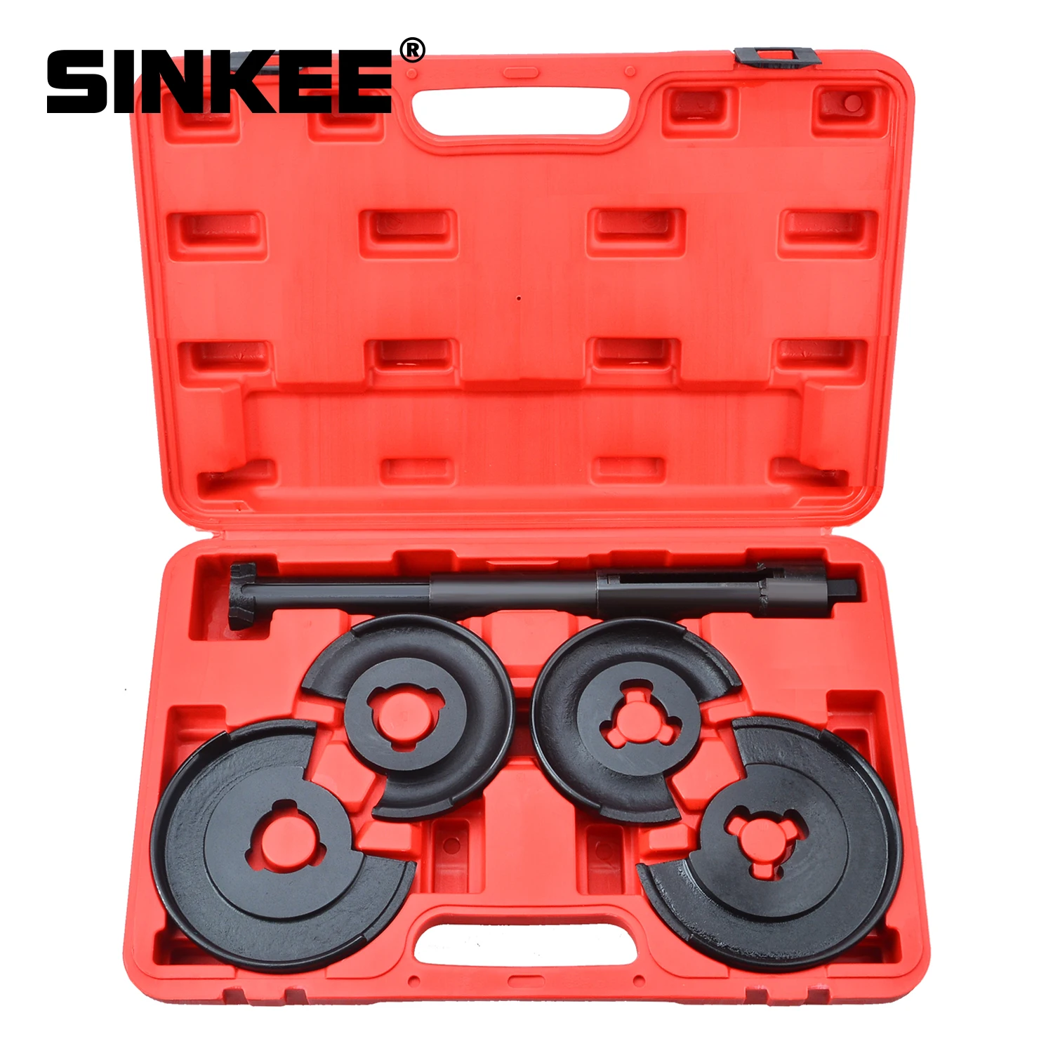 5pc Coil Spring Compressor Telescopic Repair Tool Kit Strut Tool for Mercedes Benz W123 W124 W202