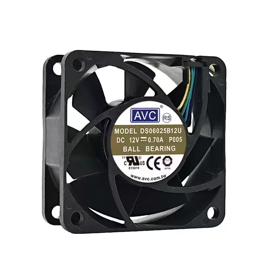 SLIDER For AVC DS06025B12U DC 12V 0.7A 6025 60x60x25mm 4-Pin PWM Ball Bearing Cooling Fan