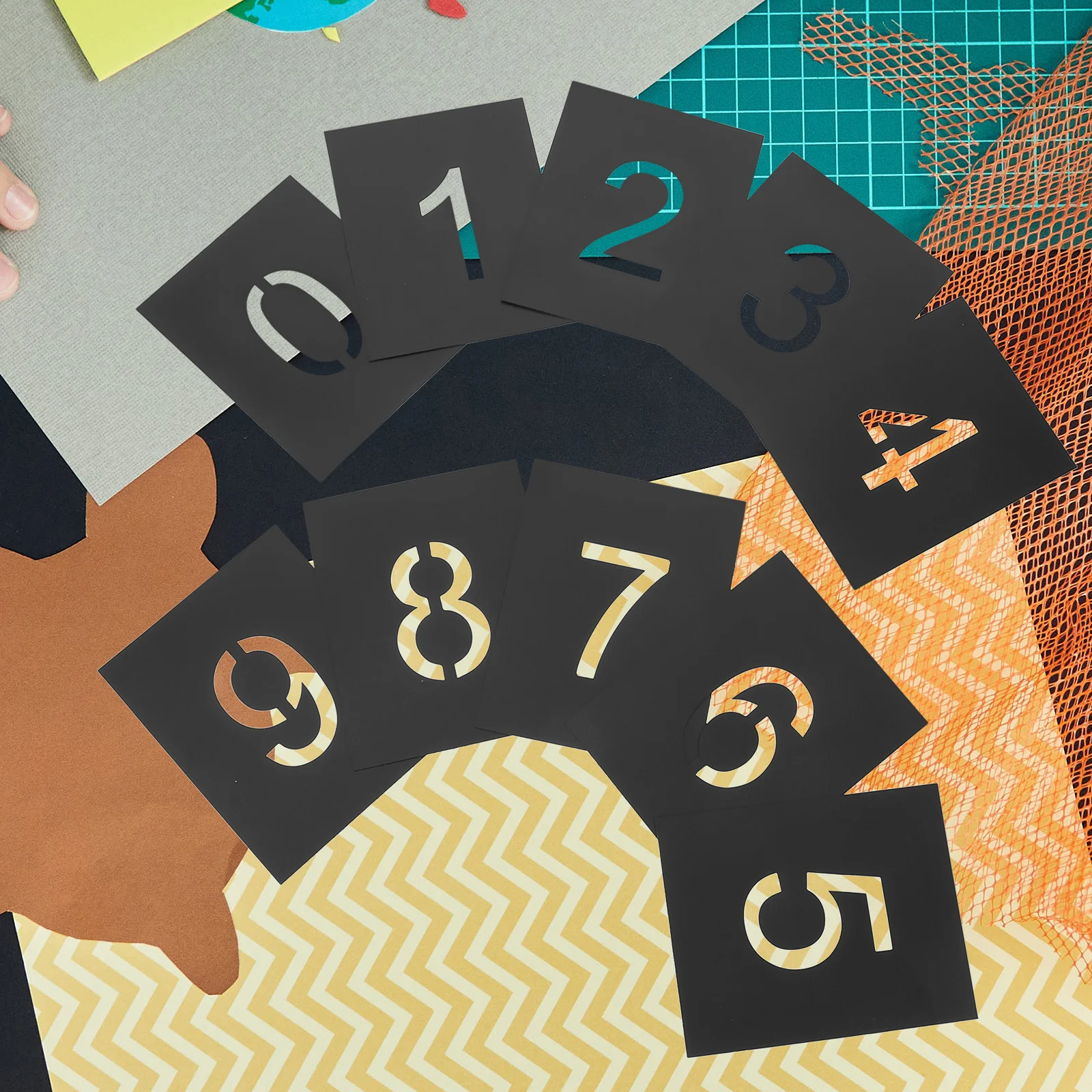 

10 шт. шаблоны с большими номерами, прочные многоразовые моющиеся пластиковые трафареты для рукоделия «сделай сам», для рисования, трафареты для распыления краски для деревянной ткани