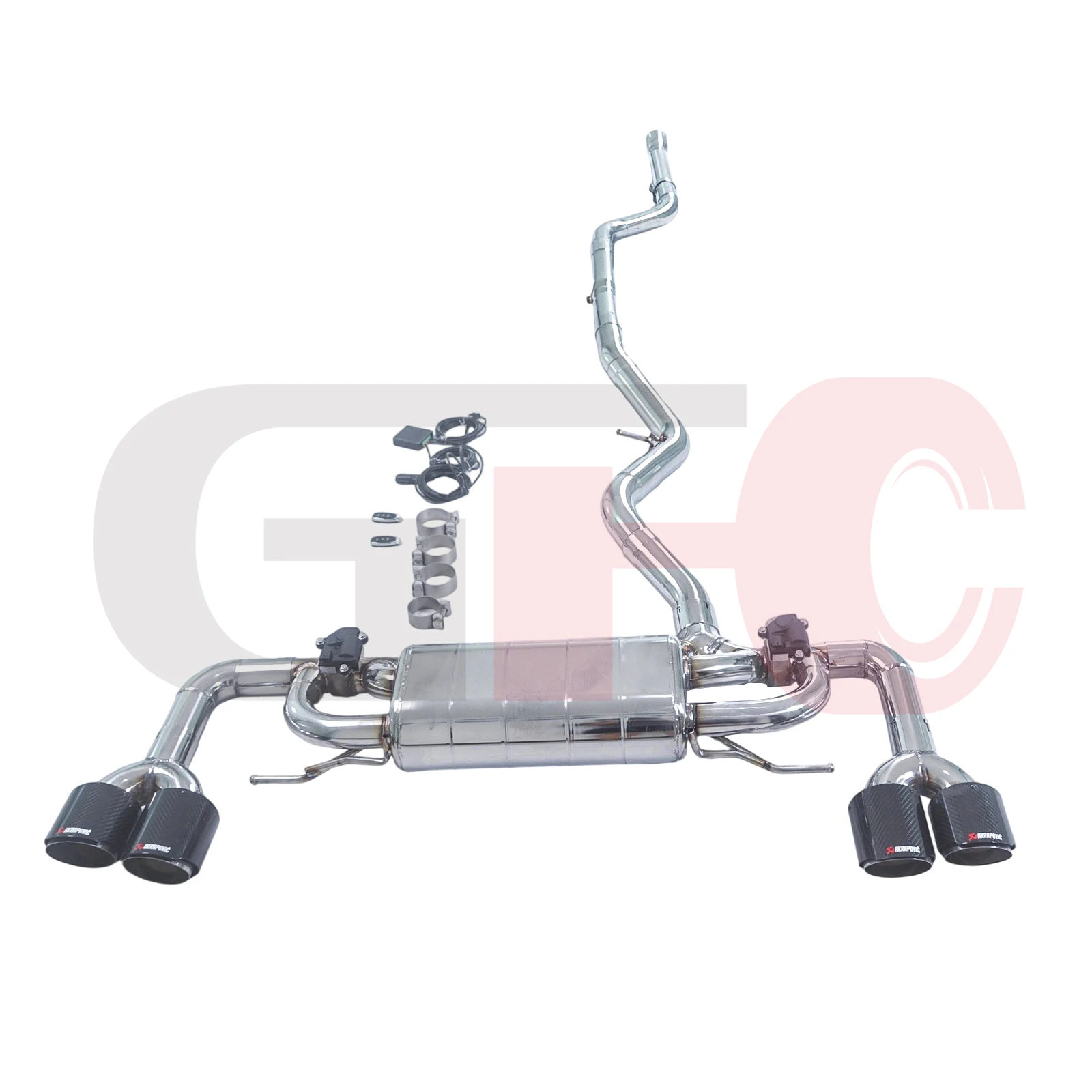 For 2020-2024 BMW 420i 425i 430i 2.0T, G22, G23, G26, B48 Catback, 304 Stainless Steel Car with Valve Muffler Exhaust System