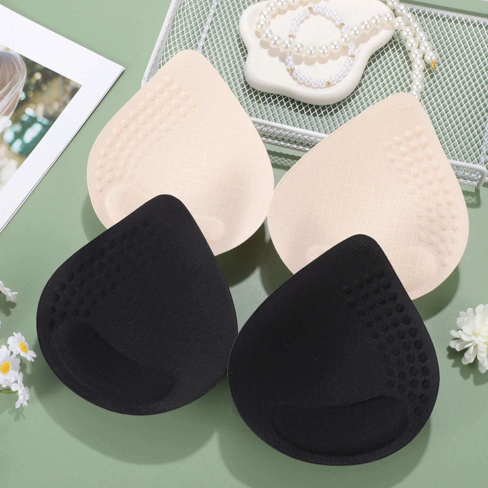 

2 Pairs Women Reusable Comfort Soft Latex Breast Cups Non Slip Replacement Inserts Sports Bra Accessories For Wedding
