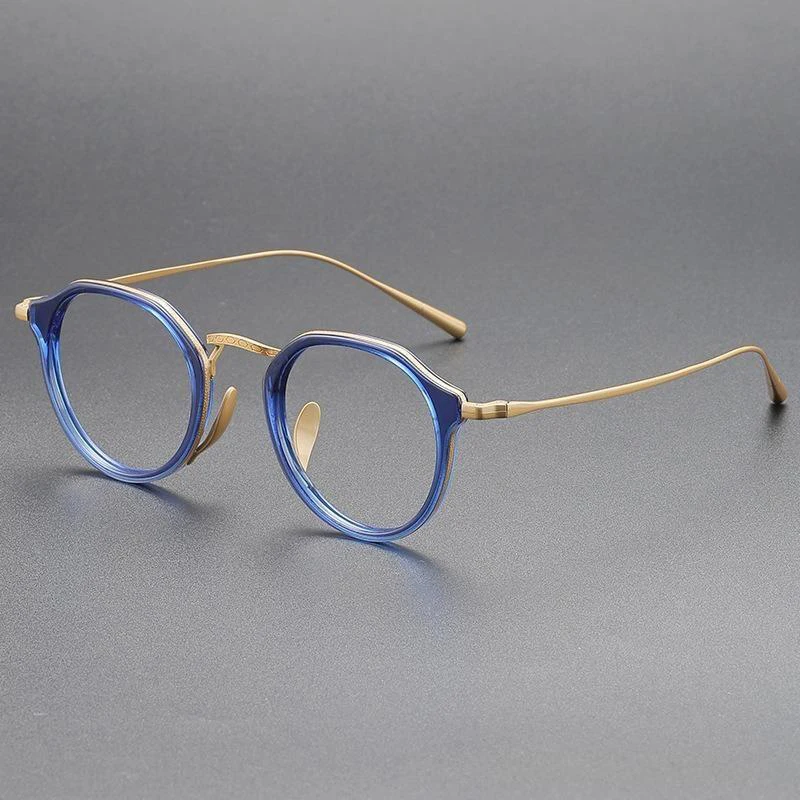 

Japan Luxury Brand Replica KMN1113 Acetate Titanium Glasses Frame Men Woman Unisex Retro Round Eyewear Fashion Eyewear