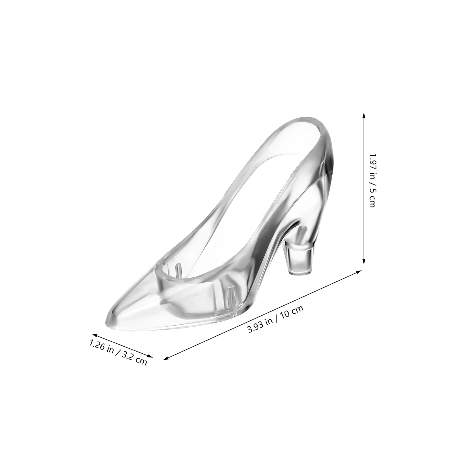 12 Pcs Creative Crystal Shoe Ornaments Miniature Shoes Desktop Decor Transparent Material High Heels Figurine Slipper