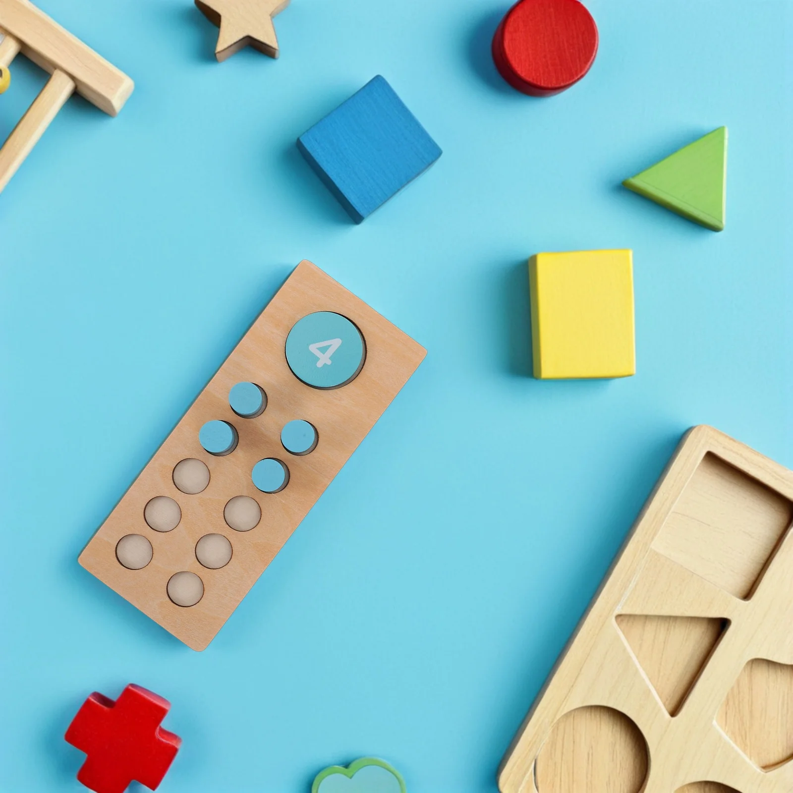 1Set Kids Math Learning Tool Sturdy Wooden Counting Frame Colorful Beads Ideal Classroom Home Use Interactive Addition