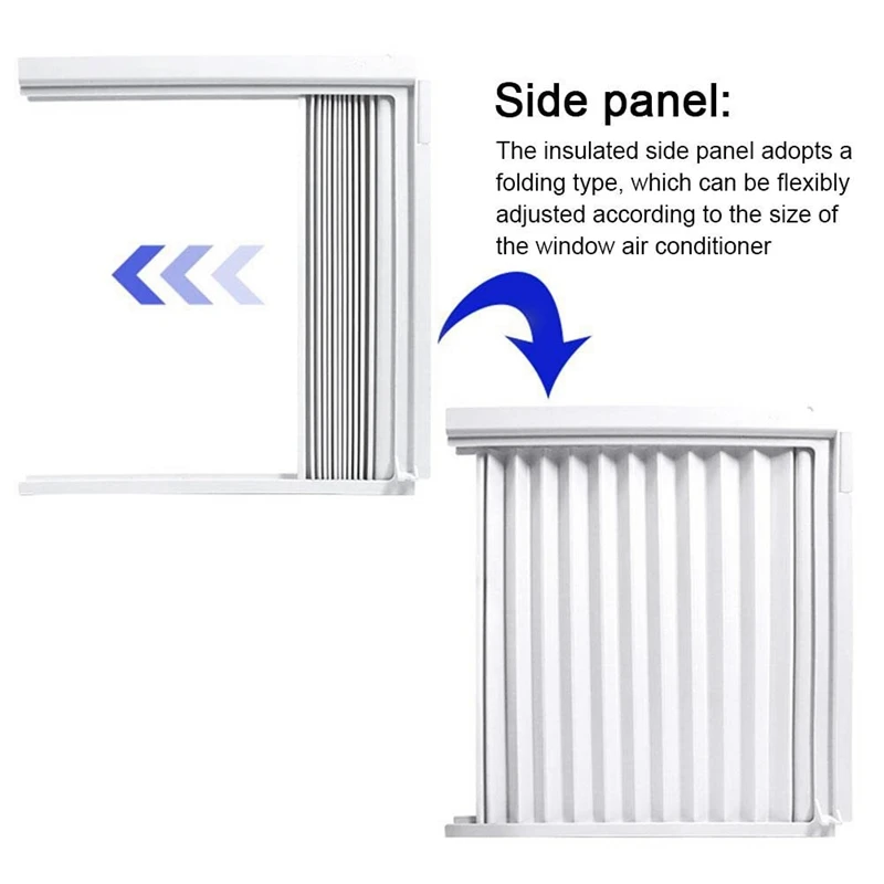 Window Air Conditioner Side Panels With Frame, Adjustable Insulation AC Side Panel For BTU Window AC Unit,Frame Included