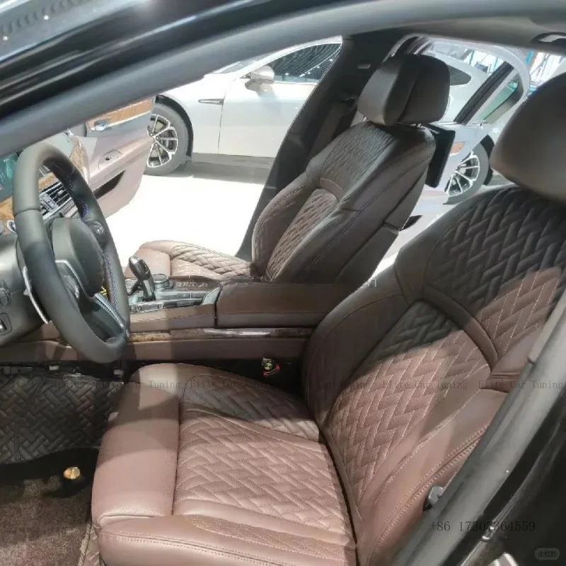 for BMW G30 & G05 Modified M5 & X5M Front Seat Covers Aero Racing Leather Seat Covers