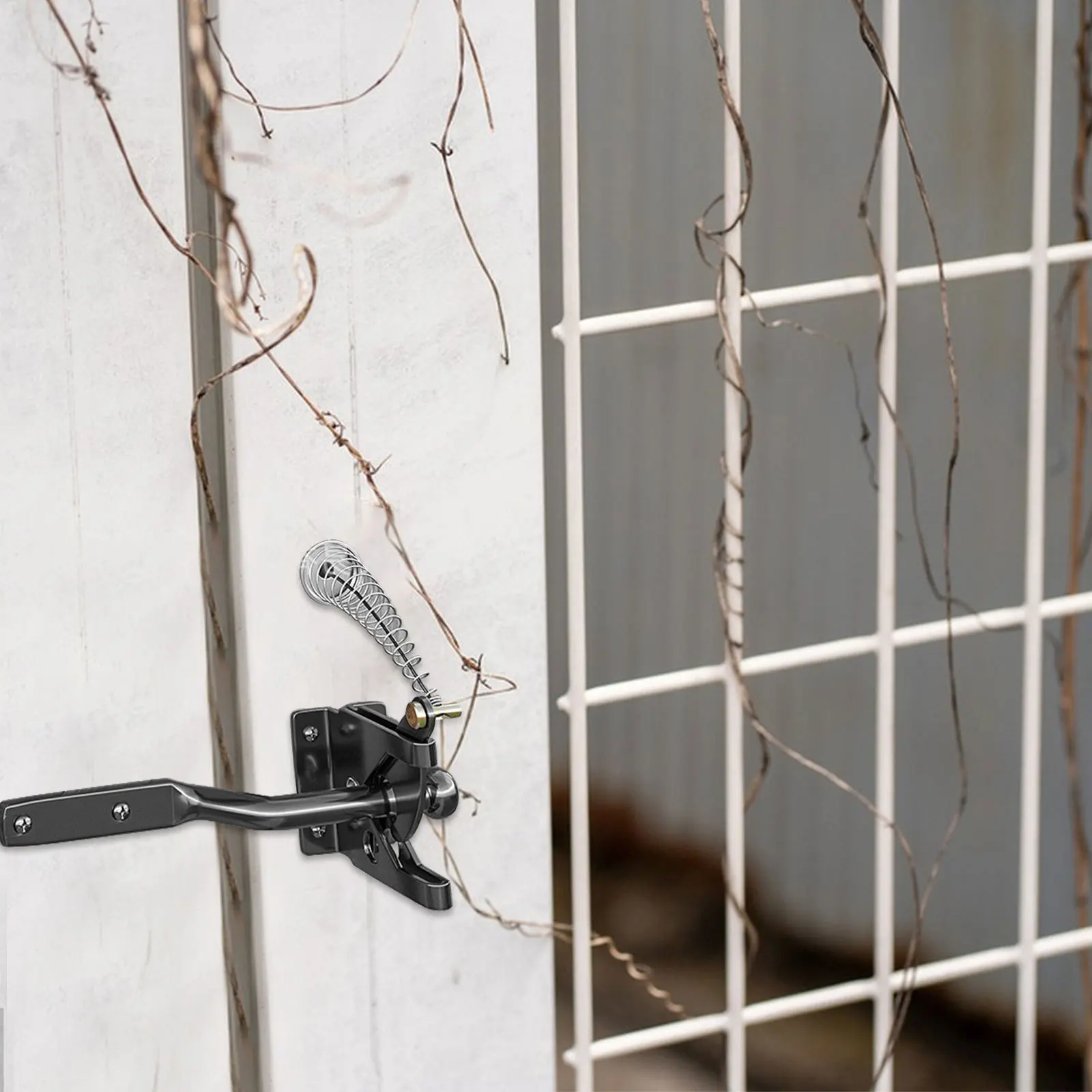 مفصل بوابة سياج الحديقة بتصميم كلاسيكي، مادة متينة، سهلة التركيب، أمان مناسب لسيناريوهات متعددة، معدن خشبي