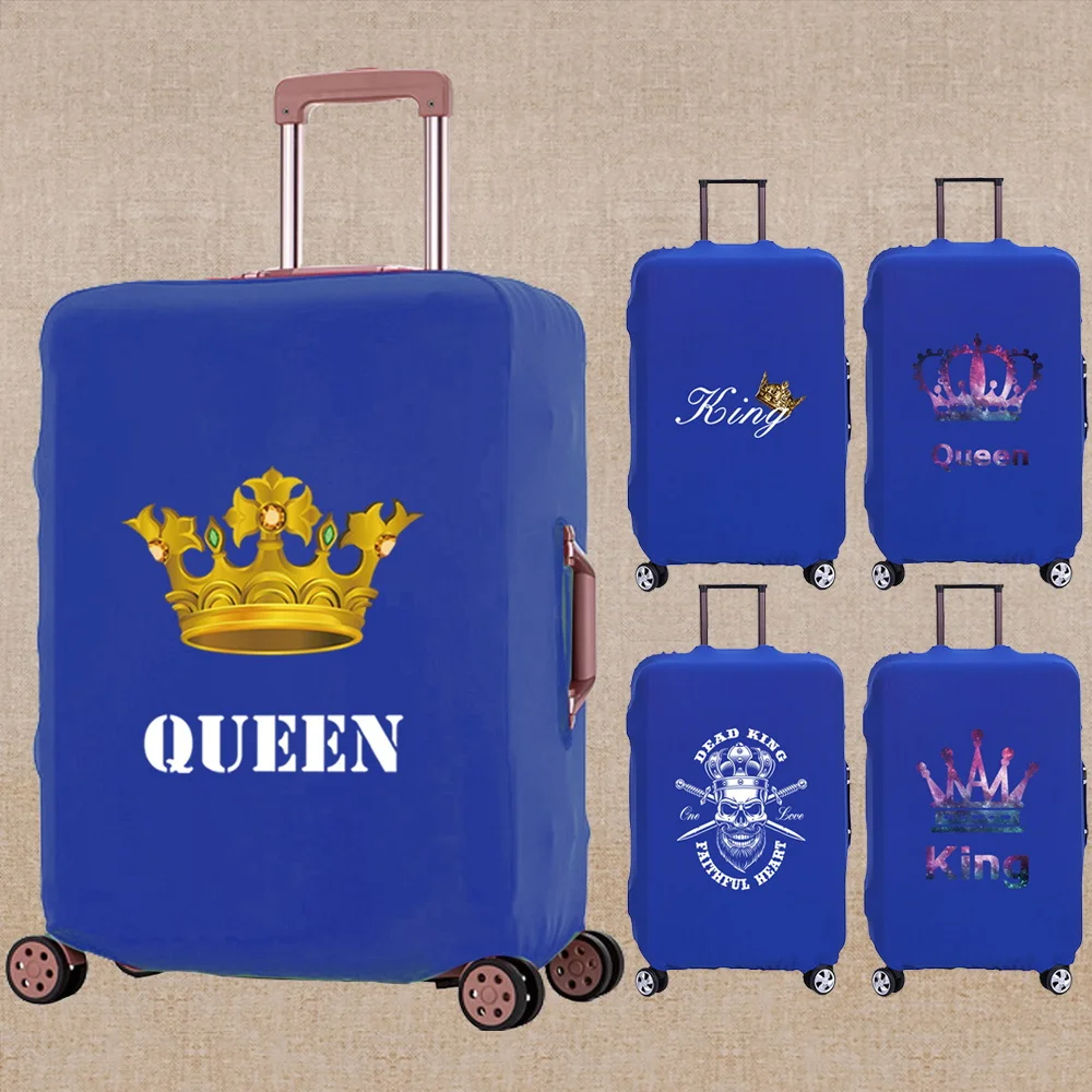 

Luggage Cover Dust-proof Thicken Trolley Protective Case Queen King Print Travel Accessory Covers Apply To 18-32 Inch Suitcase