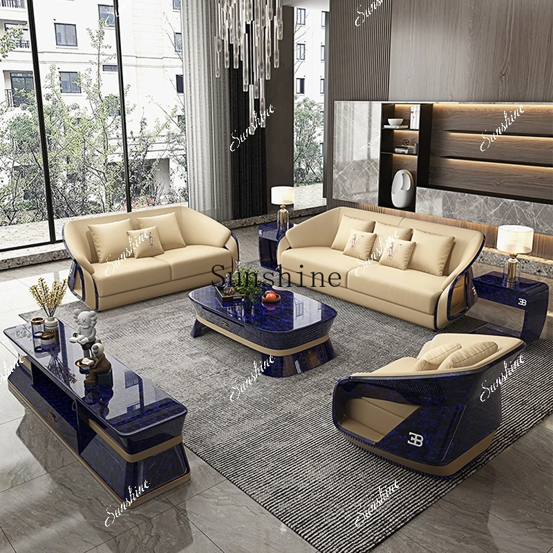Postmodern light luxury TV cabinet simple living room solid wood coffee table   FT